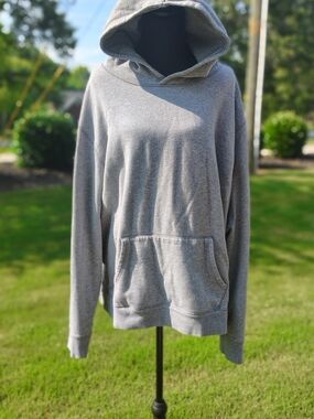 Lands' End Heather Gray Hooded Sweatshirt